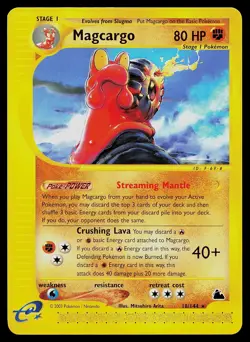 Pokemon Card - Magcargo Skyridge 18/144 Rare - Image 1