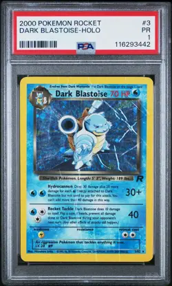 Dark Blastoise 3/82 Pokemon Card Team Rocket Holo Rare 2000 WOTC Nintendo PSA 1 - Image 1