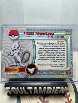 Topps Pokemon Tv Animation Series Mewtwo Foil Card - Image 2