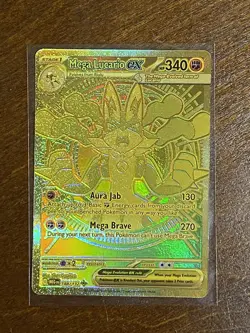 Mega Lucario EX MEG 188/132 Secret Rare Pokemon Card PSA10 Candidate - Image 3