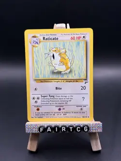 Raticate 58/130 Base Set 2 Uncommon Pokemon Card WOTC Vintage Card - Image 1