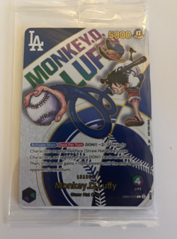 Monkey.D.Luffy (010) (Dodgers x ONE PIECE) EB02-010 One Piece Promotion Card - Image 2