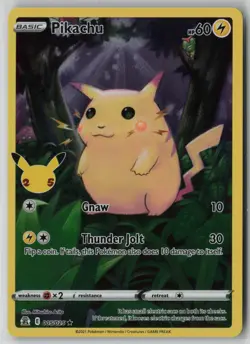 Pikachu 005/025 Pokemon TCG Card Celebrations 25th Anniversary Holo (Near Mint) - Image 1