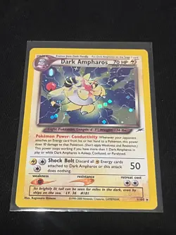 Dark Ampharos - 1/105 - Pokemon Neo Destiny Unlimited Holo Rare Card WOTC LP - Image 1