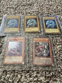 Lot Of 5 Ultra Rare Yu-Gi-Oh Cards. Holo. Blue Eyed White Dragon. LP-MP - Image 2