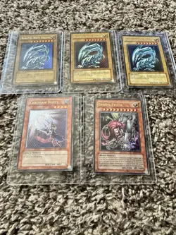 Lot Of 5 Ultra Rare Yu-Gi-Oh Cards. Holo. Blue Eyed White Dragon. LP-MP - Image 3