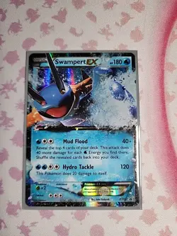 Pokemon 2015 XY Promos Swampert EX Holo Black Star Promo Card #XY55 - Image 1