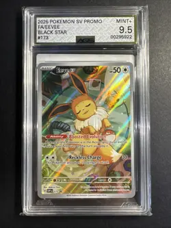 Pokemon Eevee 173 Sv: Scarlet & Violet Promo Cards Holo AGS 9.5 - Image 1