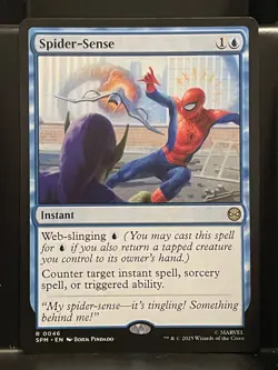 Spider-Sense #46 NM/M MTG Spiderman Magic Card Blue Rare - Image 1