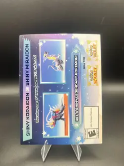Shiny Koraidon & Miraidon Pokemon Scarlet Violet Code Card - Gamestop - Image 1