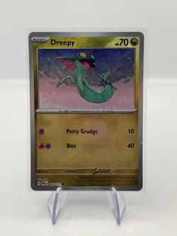 Pokemon TCG Dreepy Prismatic Evolutions Holo Card 071/131 Master Ball Pattern - Image 1