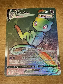 2021 TCG Pokemon VMax Mew Holo Fusion Strike Secret Rainbow CGC 19 Card 268/264 - Image 1