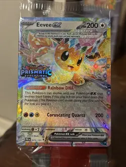 Eevee EX 075/131 Stamped Promo (Sealed) Prismatic Evolutions Pokemon Card TCG - Image 1