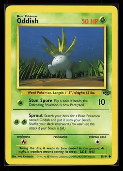Oddish 58/64 Common Jungle Pokemon Card - Image 1