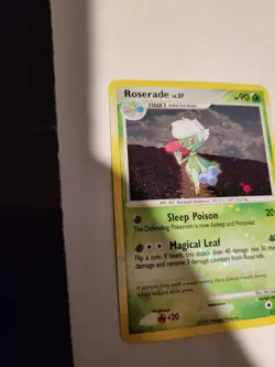 *ERROR CARD* ROSERADE 17/132 Secret Wonders 2007 HOLO BLEED Pokemon TCG + - Image 4