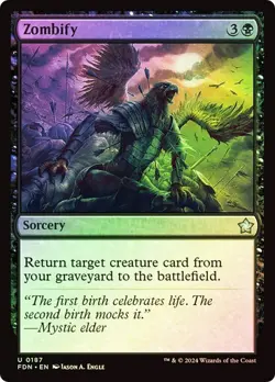 Zombify (Foil) - FDN - Uncommon - MTG Magic Pack fresh - Image 1
