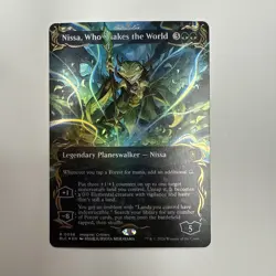 Nissa, Who Shakes the World (Borderless) (Raised Foil) Commander: Bloomburrow... - Image 1