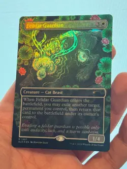 1X FOIL Felidar Guardian BORDERLESS MINT MTG Magic Secret Lair Beauty of Beasts - Image 2