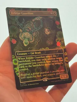 1X FOIL Felidar Guardian BORDERLESS MINT MTG Magic Secret Lair Beauty of Beasts - Image 3