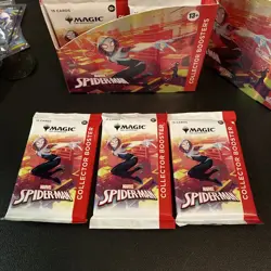 Magic The Gathering MTG Marvel Spiderman 3 SEALED Collector Booster Pack IN HAND - Image 1