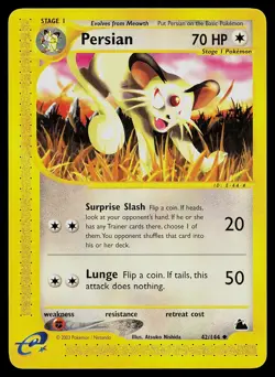 Pokemon Card - Persian Skyridge 42/144 Uncommon - Image 1