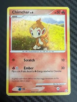 Pokemon TCG Chimchar 76/130 Cosmos Holo Diamond & Pearl Base MP - Image 1