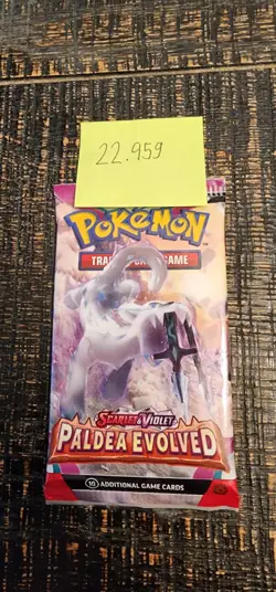 HEAVY Pokemon Paldea Evolved Booster Pack Sealed 22.95 grams - Image 1