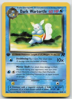 Pokemon 1st Edition Dark Wartortle Uncommon Team Rocket 46/82 LP/NM - Image 1