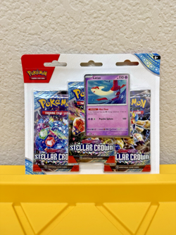 Pokemon TCG Scarlet & Violet Stellar Crown Booster Blister 3 Packs Latias Cosmos - Image 1