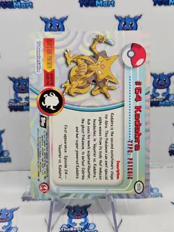 Pokemon Topps Kadabra Holo #64 Black Logo MP - Image 2