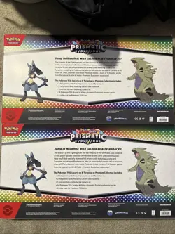 POKEMON PRISMATIC EVOLUTIONS LUCARIO & TYRANITAR PREMIUM COLLECTION LOT OF 15! - Image 2