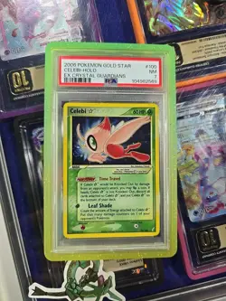 2006 POKEMON EX CRYSTAL GUARDIANS GOLD STAR #100 CELEBI-HOLO PSA 7 - Image 1