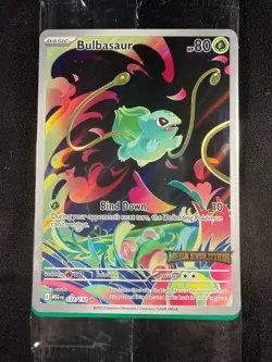 Pokemon TCG Bulbasaur 133/132 MEGA EVOLUTION Illustration Rare Stamped & Sealed - Image 1