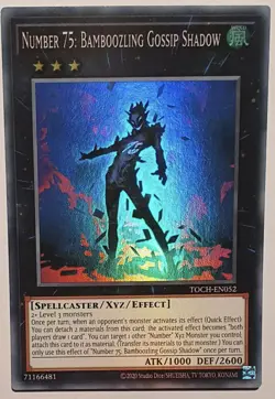 🔥 Yugioh Number 75: Bamboozing Gossip Shadow *Super Rare* TOCH-EN052 NM - Image 1