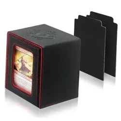 RADWIMPS Card Deck Box For MTG Commander Deck, Fits 100+ Cards, Black&Red - Image 1