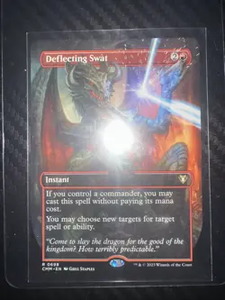 Magic The Gathering Deflecting SWAT Borderless Card Commander Masters Regular NM - Image 1