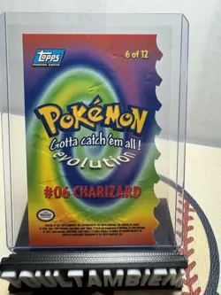 Topps 1999 Charizard Pokemon Die-Cut Card 6 of 12 Blue Label CWTC 9 - Image 2