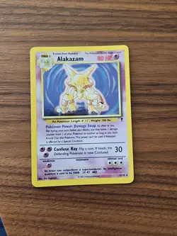 Pokemon TCG Alakazam 1/110 Legendary Collection Holo Rare Card, 2002 Edition - Image 1
