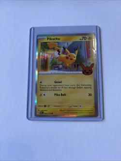 Pokemon Pikachu TCG Trick or Trade Holo Card 062/193 Stamped Halloween Promo - Image 1