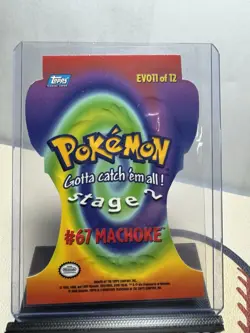 Topps Pokemon Die Cut Machoke Card - Image 2