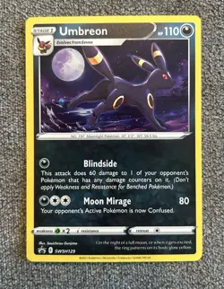 Pokemon TCG Sword & Shield Umbreon Holo Black Star Promo Card SWSH129 - Image 1