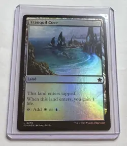 Tranquil Cove #270 Foundations Foil Land MTG NM/M - Image 1