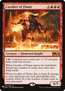 Cavalier of Flame - Near Mint MTG The List - Image 1