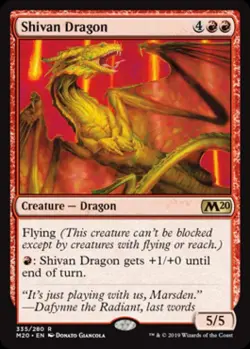 Shivan Dragon - Near Mint MTG Magic 2020 Core Set - Image 1