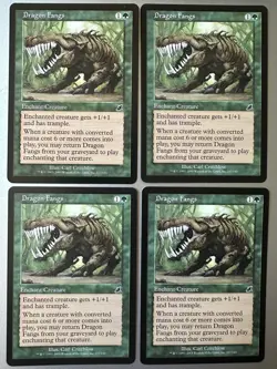 4x Dragon Fangs (NM) Scourge Common SCG Magic the Gathering MTG Playset - Image 1