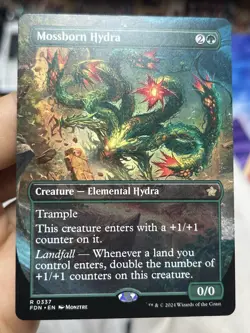 Borderless Mossborn Hydra • Pack Fresh • Foundations • Mtg (2233) - Image 1