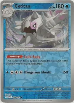 Pokemon Cetitan Common Reverse Holo HP 180 Surging Sparks 054/191 - Image 1