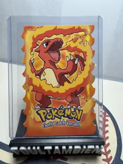 Charmeleon 5 of 12 Die-Cut Embossed Pokemon Topps The First Movie Blue Label NM - Image 1