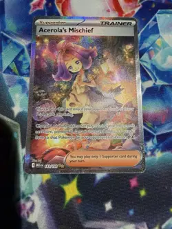 Pokemon Mega Evolution Acerola's Mischief Secret Illustration Rare, #183/132 PSA - Image 1