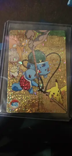 PIKACHU SQUIRTLE BULBASAUR 2 Pokemon Pocket Monsters Vending Prism Sticker Holo - Image 1